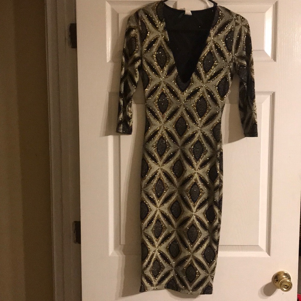 Knee length sparkle dress